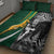 Custom New Zealand and South Africa Rugby Quilt Bed Set Silver Fern Protea Pattern World Cup 2023 - Wonder Print Shop