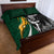 Custom New Zealand and South Africa Rugby Quilt Bed Set Silver Fern Protea Pattern World Cup 2023 - Wonder Print Shop