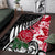 Custom New Zealand and England Rugby Area Rug Silver Fern With Red Rose World Cup 2023 - Wonder Print Shop