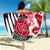 Custom New Zealand and England Rugby Beach Blanket Silver Fern With Red Rose World Cup 2023 - Wonder Print Shop