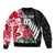 Custom New Zealand and England Rugby Bomber Jacket Silver Fern With Red Rose World Cup 2023 - Wonder Print Shop