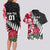 Custom New Zealand and England Rugby Couples Matching Long Sleeve Bodycon Dress and Hawaiian Shirt Silver Fern With Red Rose World Cup 2023 - Wonder Print Shop