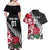 Custom New Zealand and England Rugby Couples Matching Off Shoulder Maxi Dress and Hawaiian Shirt Silver Fern With Red Rose World Cup 2023 - Wonder Print Shop