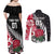 Custom New Zealand and England Rugby Couples Matching Off Shoulder Maxi Dress and Long Sleeve Button Shirt Silver Fern With Red Rose World Cup 2023 - Wonder Print Shop