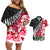 Custom New Zealand and England Rugby Couples Matching Off Shoulder Short Dress and Hawaiian Shirt Silver Fern With Red Rose World Cup 2023 - Wonder Print Shop