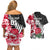 Custom New Zealand and England Rugby Couples Matching Off Shoulder Short Dress and Hawaiian Shirt Silver Fern With Red Rose World Cup 2023 - Wonder Print Shop