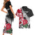 Custom New Zealand and England Rugby Couples Matching Short Sleeve Bodycon Dress and Hawaiian Shirt Silver Fern With Red Rose World Cup 2023 - Wonder Print Shop