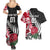 Custom New Zealand and England Rugby Couples Matching Summer Maxi Dress and Hawaiian Shirt Silver Fern With Red Rose World Cup 2023 - Wonder Print Shop