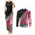 Custom New Zealand and England Rugby Couples Matching Tank Maxi Dress and Long Sleeve Button Shirt Silver Fern With Red Rose World Cup 2023 - Wonder Print Shop