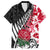 Custom New Zealand and England Rugby Family Matching Long Sleeve Bodycon Dress and Hawaiian Shirt Silver Fern With Red Rose World Cup 2023 - Wonder Print Shop