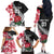 Custom New Zealand and England Rugby Family Matching Off Shoulder Long Sleeve Dress and Hawaiian Shirt Silver Fern With Red Rose World Cup 2023 - Wonder Print Shop