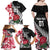 Custom New Zealand and England Rugby Family Matching Off Shoulder Maxi Dress and Hawaiian Shirt Silver Fern With Red Rose World Cup 2023 - Wonder Print Shop