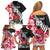 Custom New Zealand and England Rugby Family Matching Off Shoulder Short Dress and Hawaiian Shirt Silver Fern With Red Rose World Cup 2023 - Wonder Print Shop