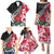 Custom New Zealand and England Rugby Family Matching Puletasi Dress and Hawaiian Shirt Silver Fern With Red Rose World Cup 2023 - Wonder Print Shop