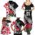 Custom New Zealand and England Rugby Family Matching Summer Maxi Dress and Hawaiian Shirt Silver Fern With Red Rose World Cup 2023 - Wonder Print Shop