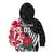 Custom New Zealand and England Rugby Kid Hoodie Silver Fern With Red Rose World Cup 2023 - Wonder Print Shop