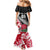 Custom New Zealand and England Rugby Mermaid Dress Silver Fern With Red Rose World Cup 2023 - Wonder Print Shop