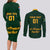 Custom South Africa Rugby Couples Matching Long Sleeve Bodycon Dress and Long Sleeve Button Shirt Stronger Together Stronger Forever Bokke World Cup 2023 - Wonder Print Shop