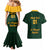 Custom South Africa Rugby Couples Matching Mermaid Dress and Hawaiian Shirt Stronger Together Stronger Forever Bokke World Cup 2023 - Wonder Print Shop