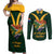 Custom South Africa Rugby Couples Matching Off Shoulder Maxi Dress and Long Sleeve Button Shirt Stronger Together Stronger Forever Bokke World Cup 2023 - Wonder Print Shop