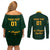 Custom South Africa Rugby Couples Matching Off Shoulder Short Dress and Long Sleeve Button Shirt Stronger Together Stronger Forever Bokke World Cup 2023 - Wonder Print Shop