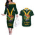 Custom South Africa Rugby Couples Matching Off The Shoulder Long Sleeve Dress and Hawaiian Shirt Stronger Together Stronger Forever Bokke World Cup 2023 - Wonder Print Shop