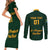 Custom South Africa Rugby Couples Matching Short Sleeve Bodycon Dress and Long Sleeve Button Shirt Stronger Together Stronger Forever Bokke World Cup 2023 - Wonder Print Shop