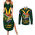 Custom South Africa Rugby Couples Matching Summer Maxi Dress and Long Sleeve Button Shirt Stronger Together Stronger Forever Bokke World Cup 2023 - Wonder Print Shop