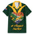 Custom South Africa Rugby Family Matching Mermaid Dress and Hawaiian Shirt Stronger Together Stronger Forever Bokke World Cup 2023 - Wonder Print Shop