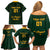 Custom South Africa Rugby Family Matching Off Shoulder Short Dress and Hawaiian Shirt Stronger Together Stronger Forever Bokke World Cup 2023 - Wonder Print Shop