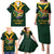 Custom South Africa Rugby Family Matching Puletasi Dress and Hawaiian Shirt Stronger Together Stronger Forever Bokke World Cup 2023 - Wonder Print Shop