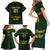 Custom South Africa Rugby Family Matching Short Sleeve Bodycon Dress and Hawaiian Shirt Stronger Together Stronger Forever Bokke World Cup 2023 - Wonder Print Shop