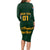 Custom South Africa Rugby Long Sleeve Bodycon Dress Stronger Together Stronger Forever Bokke World Cup 2023 - Wonder Print Shop