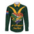 Custom South Africa Rugby Long Sleeve Button Shirt Stronger Together Stronger Forever Bokke World Cup 2023 - Wonder Print Shop