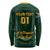 Custom South Africa Rugby Long Sleeve Shirt Stronger Together Stronger Forever Bokke World Cup 2023 - Wonder Print Shop