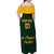 Custom South Africa Rugby Off Shoulder Maxi Dress Stronger Together Stronger Forever Bokke World Cup 2023 - Wonder Print Shop