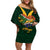 Custom South Africa Rugby Off Shoulder Short Dress Stronger Together Stronger Forever Bokke World Cup 2023 - Wonder Print Shop