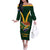 Custom South Africa Rugby Off The Shoulder Long Sleeve Dress Stronger Together Stronger Forever Bokke World Cup 2023 - Wonder Print Shop