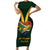 Custom South Africa Rugby Short Sleeve Bodycon Dress Stronger Together Stronger Forever Bokke World Cup 2023 - Wonder Print Shop