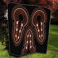 Black quilt with large center elephant motif and matching side silhouettes, quilted texture