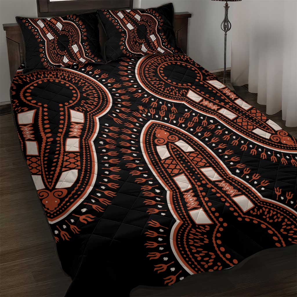 African Dashiki Pattern Vintage Quilt Bed Set - Wonder Print Shop