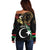 Personalized Libya Off Shoulder Sweater White Star And Crescent - Wonder Print Shop