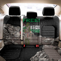 Black car seat cover set with eagle graphic on center seatback and rear seats.