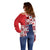 Panama Christmas Feliz Navidad Off Shoulder Sweater Coquette Bow Style - Wonder Print Shop