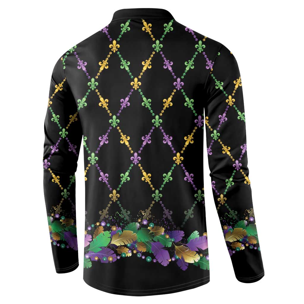 Mardi Gras King Button Sweatshirt Let the Good Times Roll - Wonder Print Shop