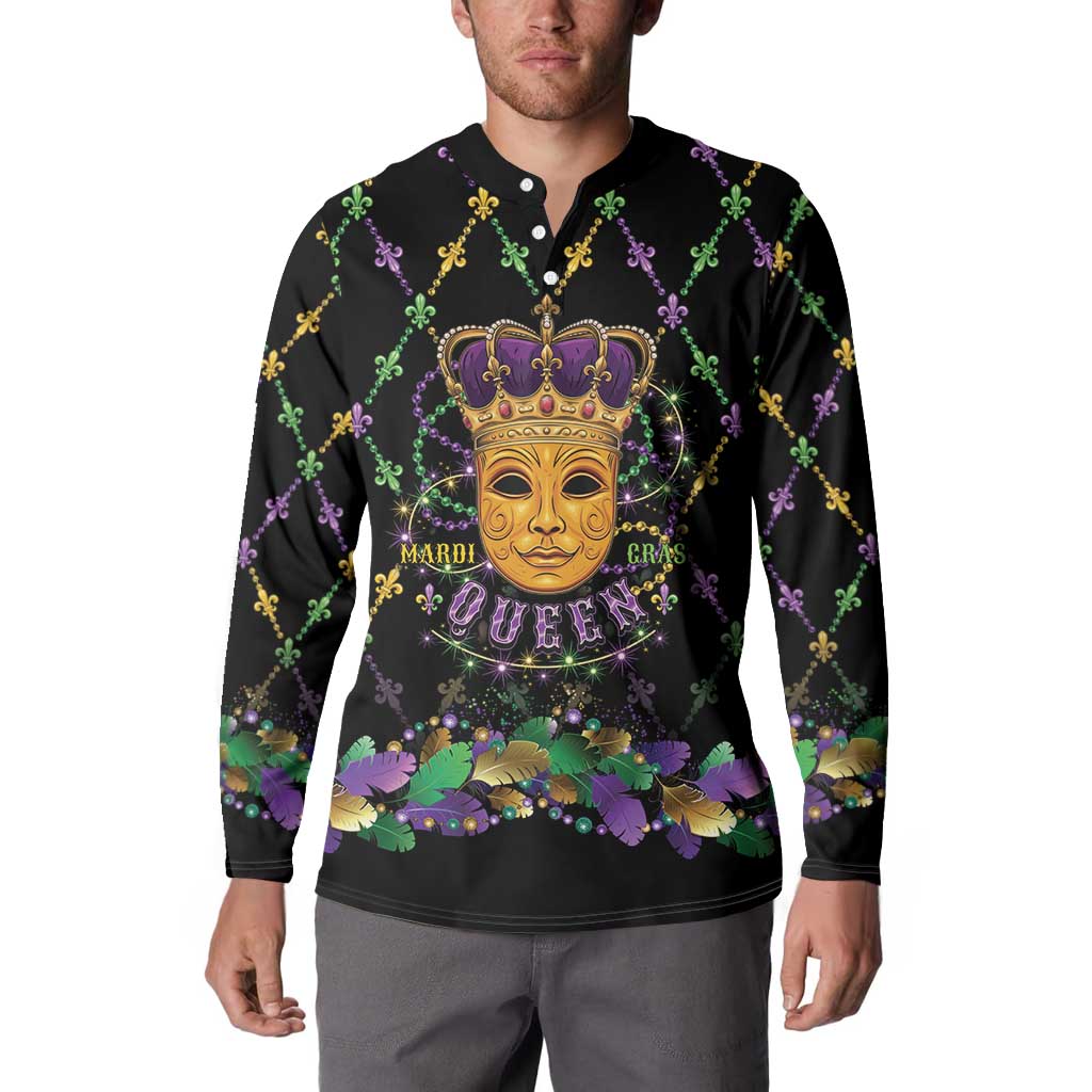 Mardi Gras King Button Sweatshirt Let the Good Times Roll - Wonder Print Shop