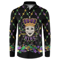 Mardi Gras Queen Button Sweatshirt Let the Good Times Roll - Wonder Print Shop