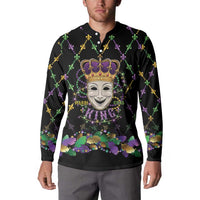 Mardi Gras Queen Button Sweatshirt Let the Good Times Roll - Wonder Print Shop