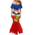 Serbia and Montenegro National Day Family Matching Mermaid Dress and Hawaiian Shirt Eagle With Mimosa Flower - Wonder Print Shop