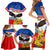 Serbia and Montenegro National Day Family Matching Short Sleeve Bodycon Dress and Hawaiian Shirt Eagle With Mimosa Flower - Wonder Print Shop